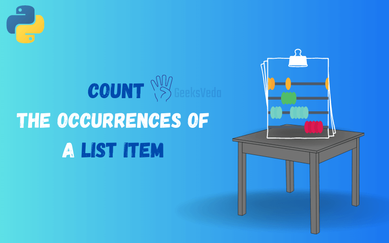 How To Count Occurrences Of A List Item In Python